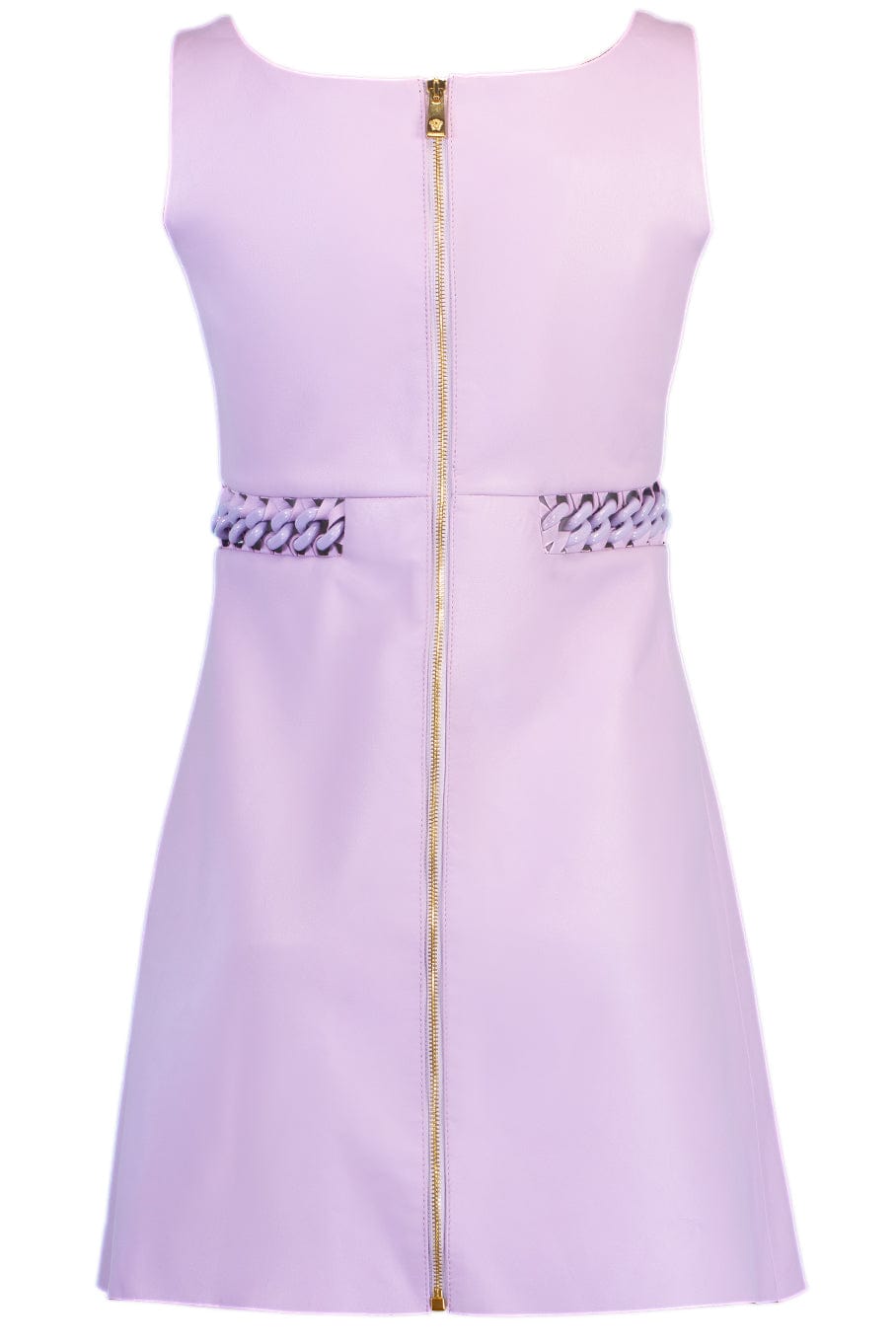 VERSACE-Leather Mini Dress-