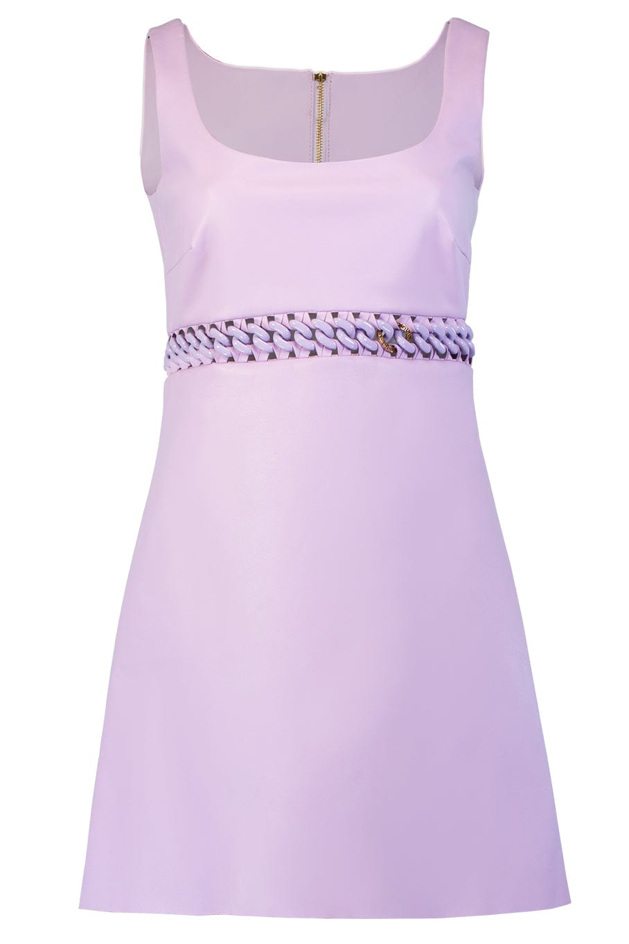 VERSACE-Leather Mini Dress-