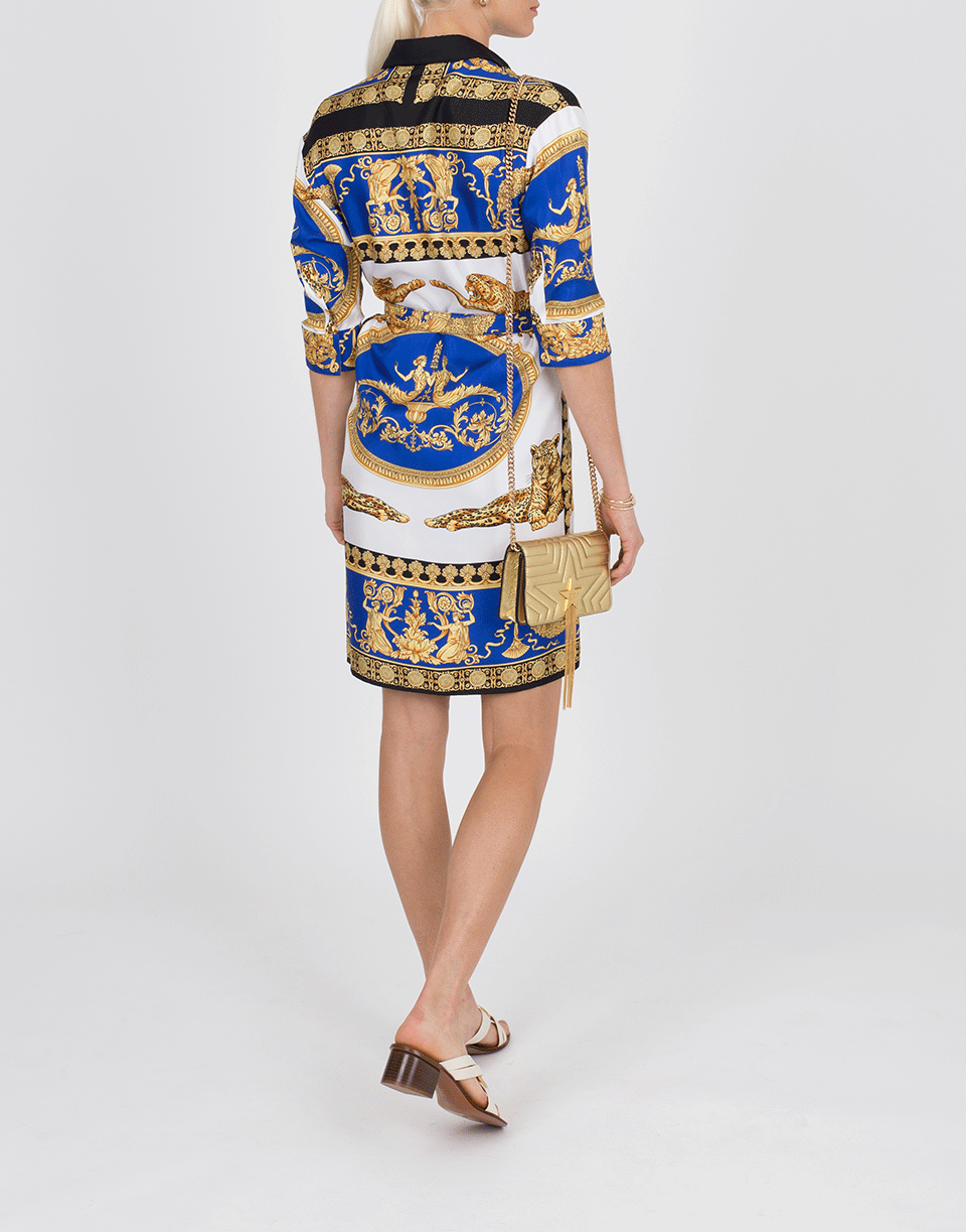 VERSACE-Printed Shirt Dress-