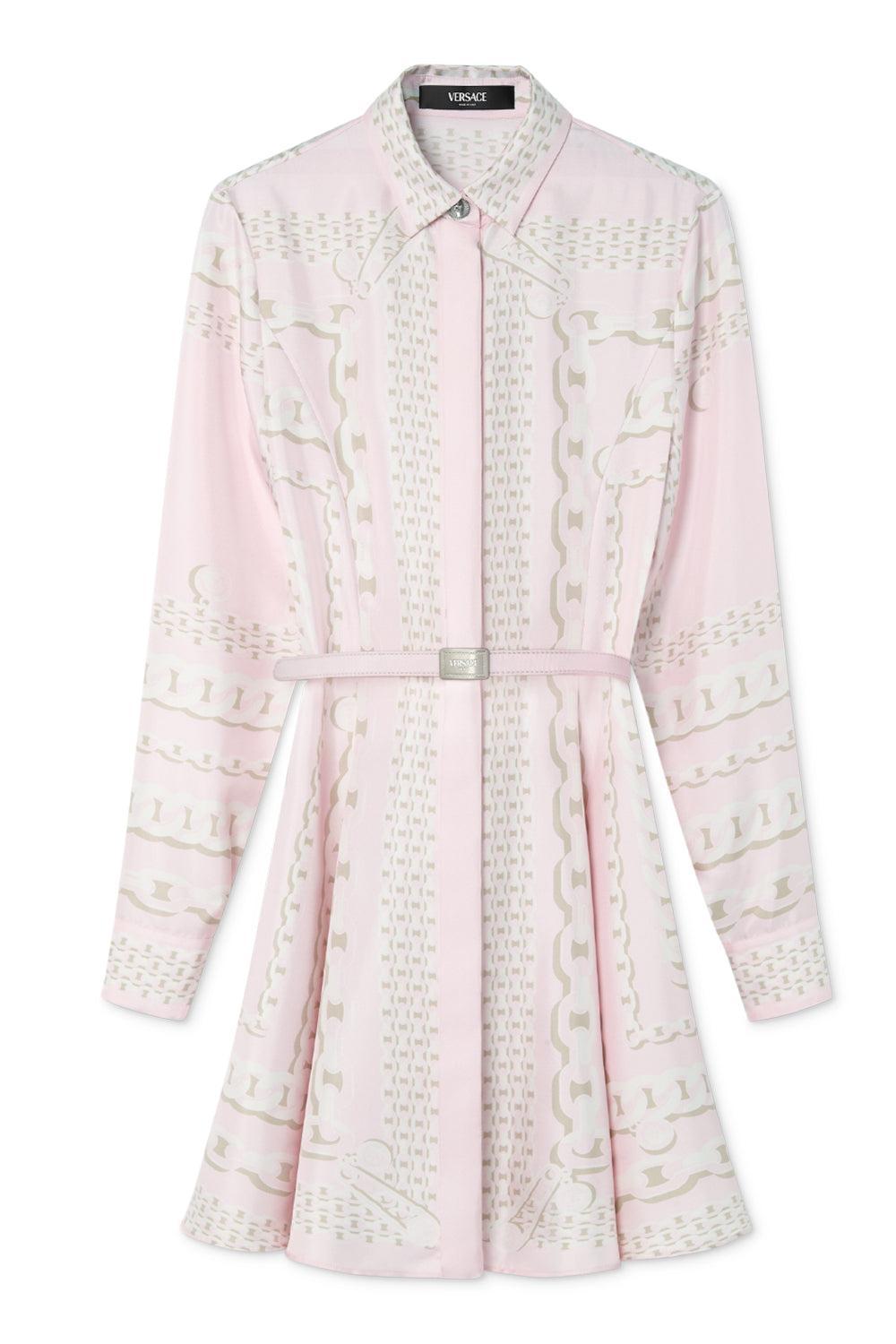 Treasure Shirt Dress - Pink Milk-PNK/MILK-36-CLOTHINGDRESSCASUAL-VERSACE