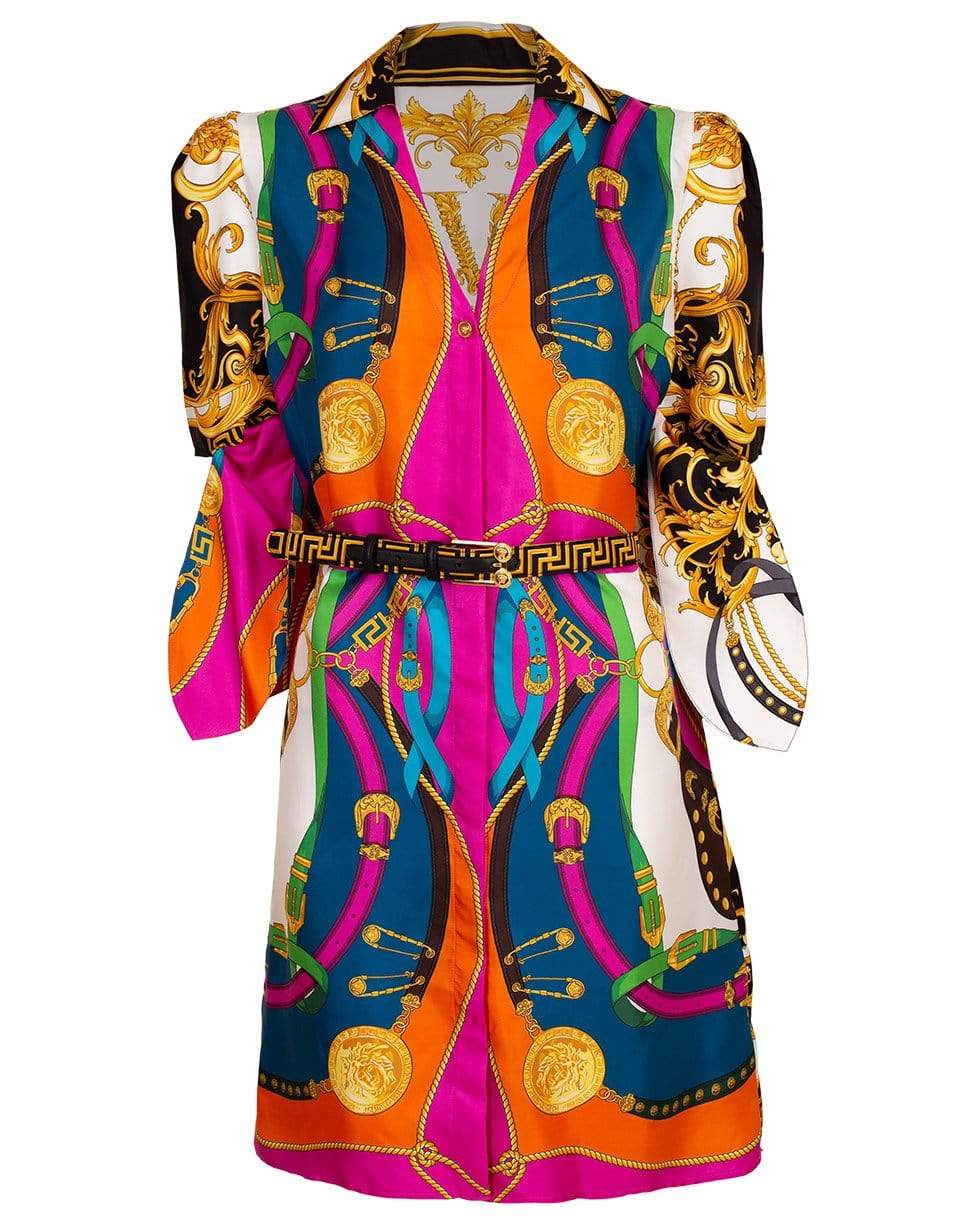 VERSACE-Tie Shirt Dress-