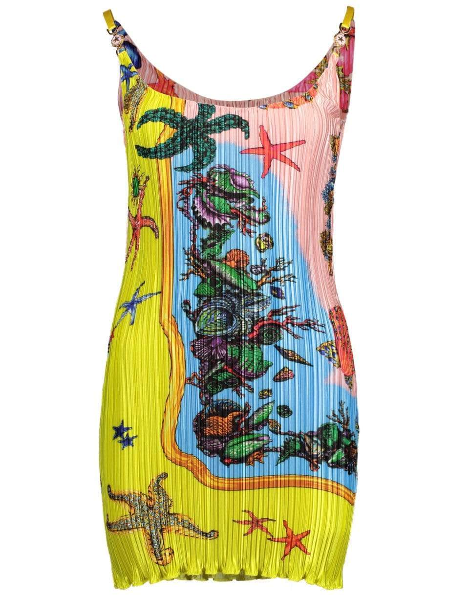 VERSACE-Trésor De La Mer Print Dress-