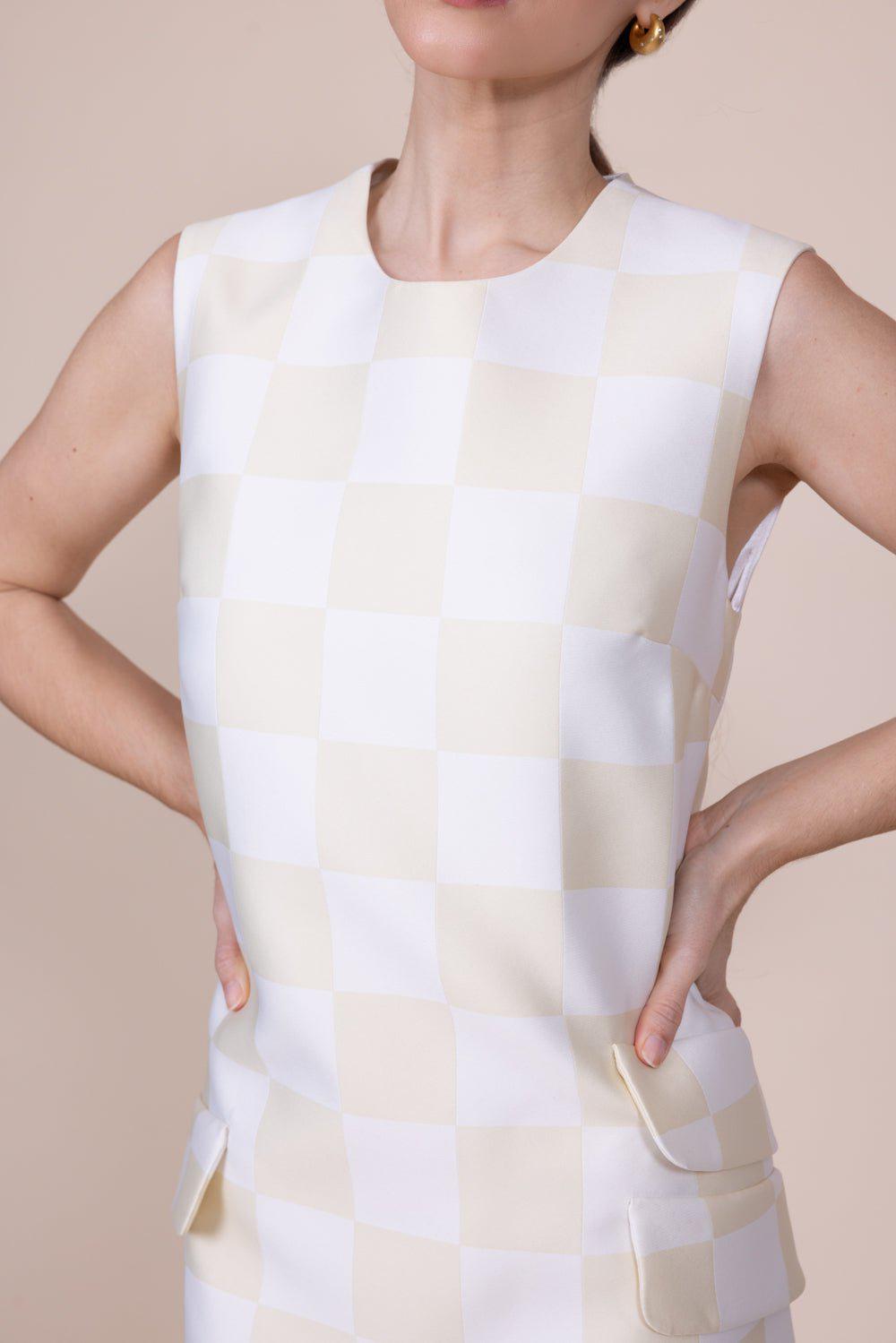 VERSACE-Contrasto Cocktail Dress-