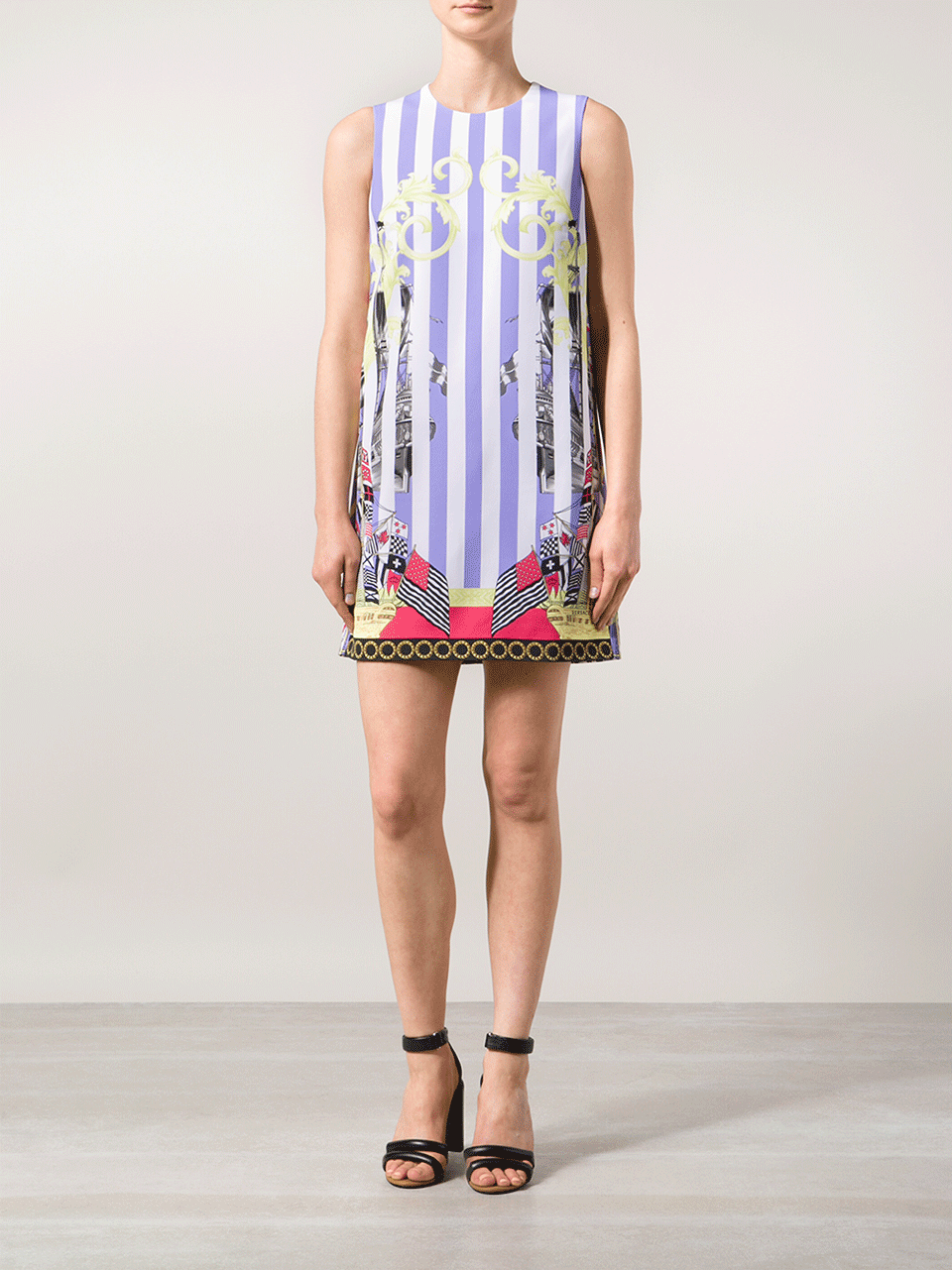 VERSACE-Mirage Print Sheath-