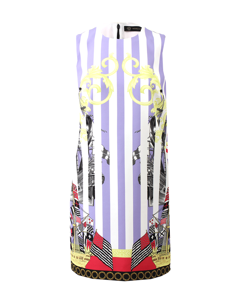VERSACE-Mirage Print Sheath-
