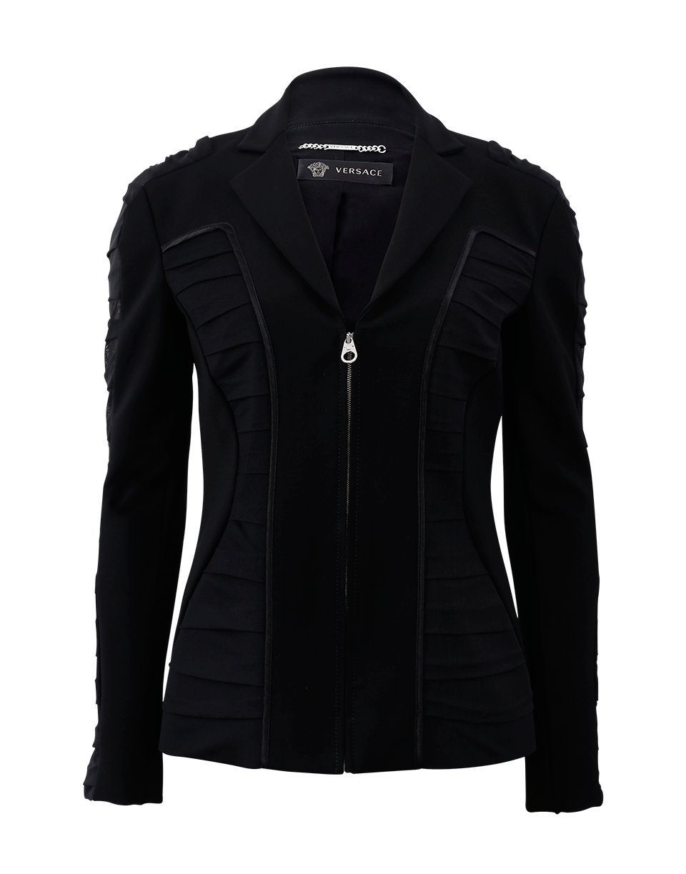 VERSACE-Ruched Jacket-BLACK