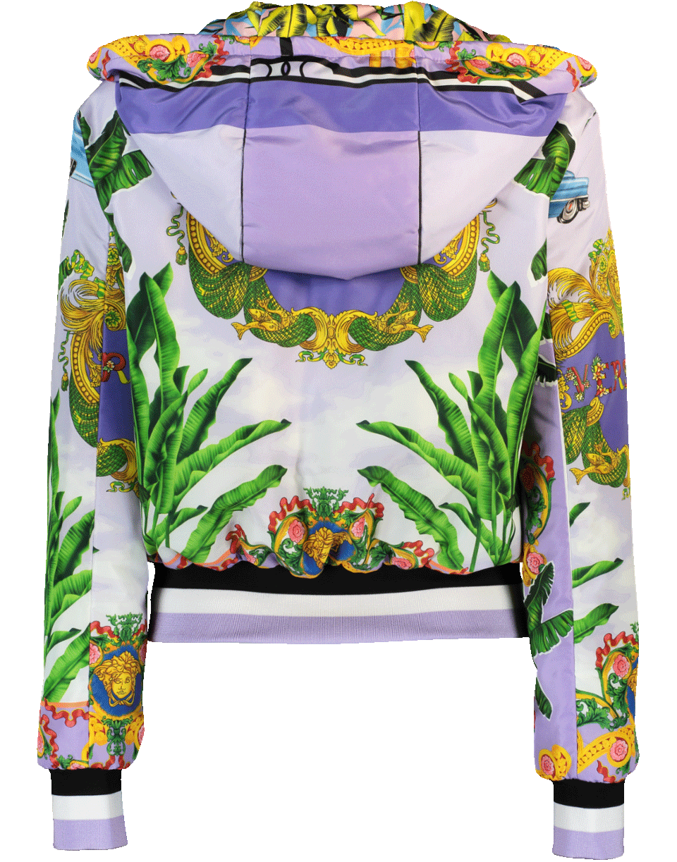 VERSACE-Reversible Hooded Bomber Jacket-