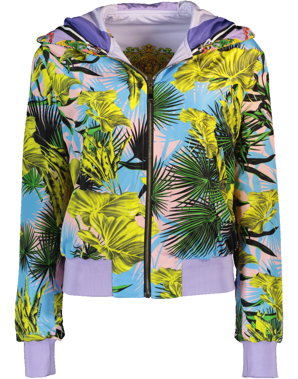 VERSACE-Reversible Hooded Bomber Jacket-