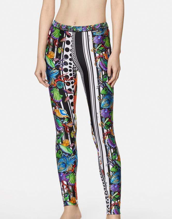 VERSACE-Shells & Striped Leggings-
