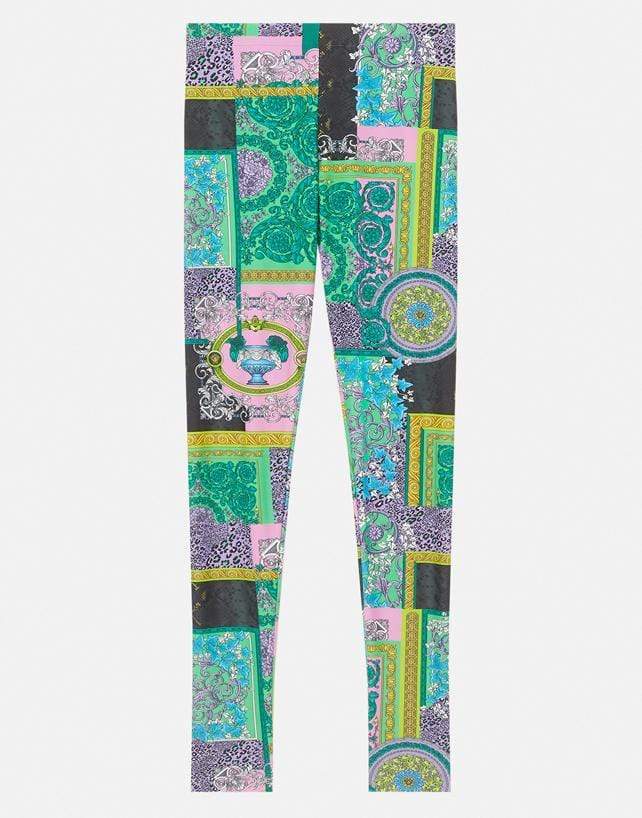 VERSACE-Patchwork Print Legging-