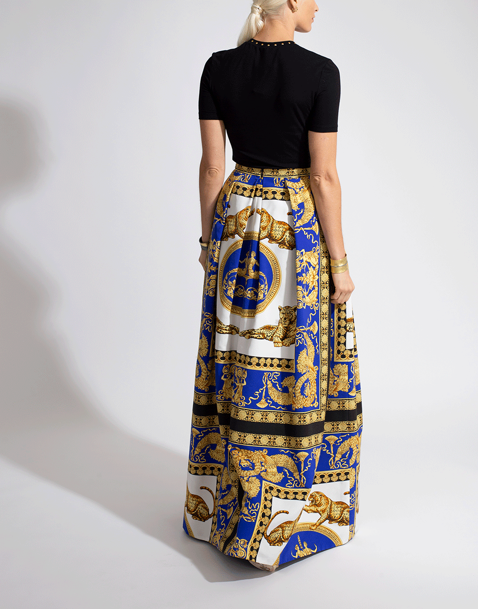 VERSACE-Printed Maxi Skirt-PLLWTALK
