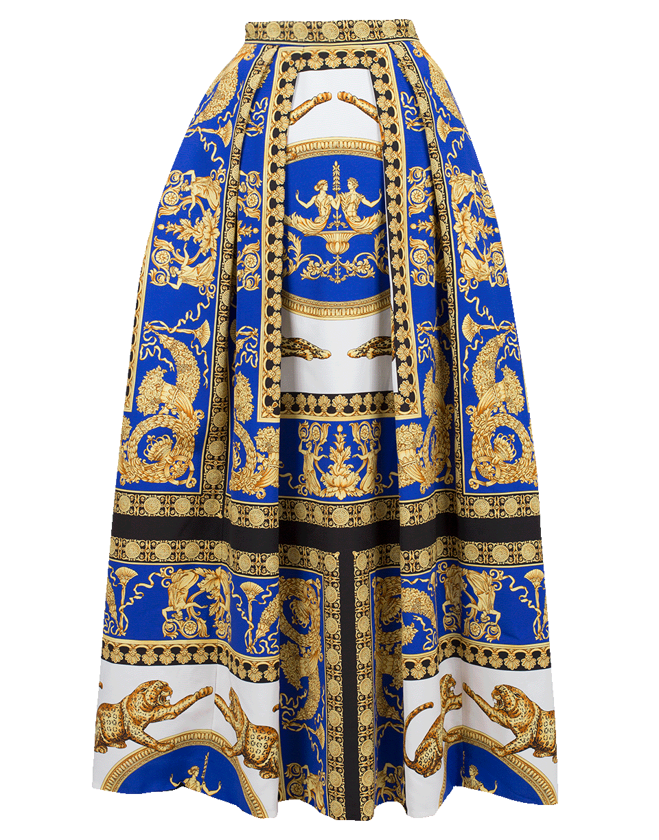 VERSACE-Printed Maxi Skirt-PLLWTALK