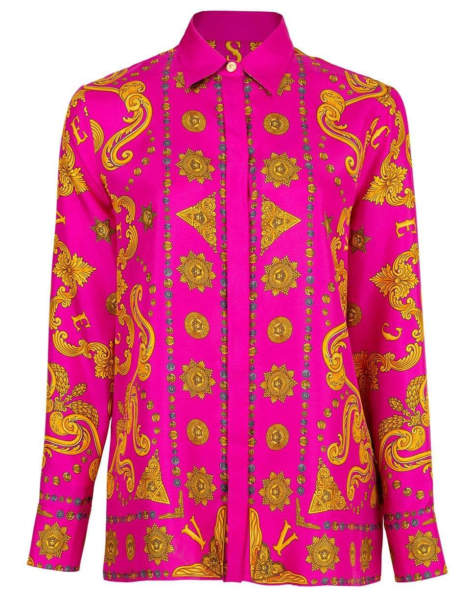 VERSACE-Baroque and Circle Print Blouse-