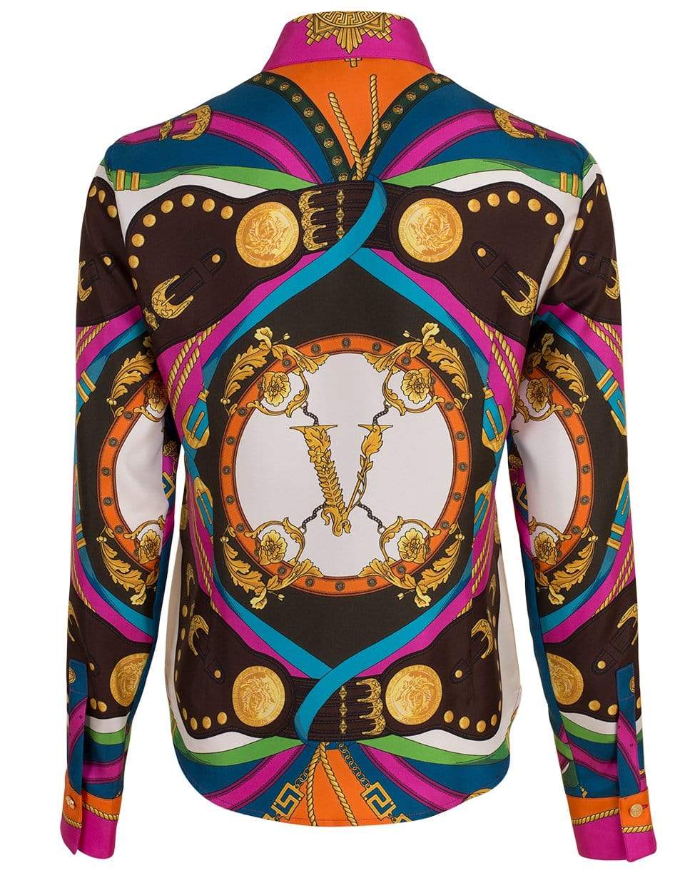 VERSACE-Rodeo Print Blouse-