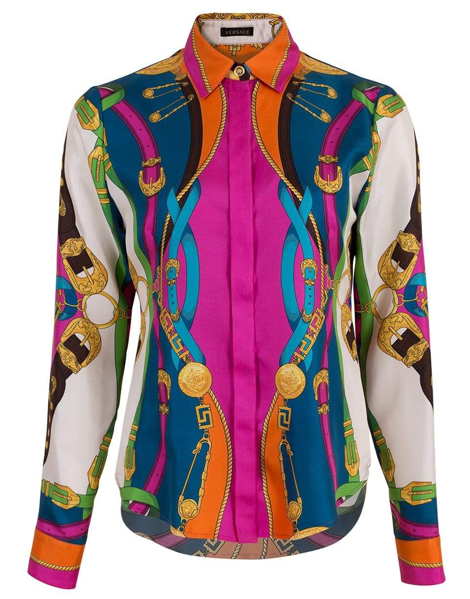 VERSACE-Rodeo Print Blouse-