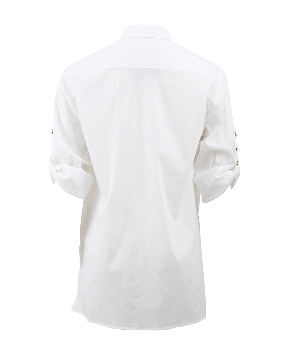 VERSACE-Rolled Sleeve Blouse-
