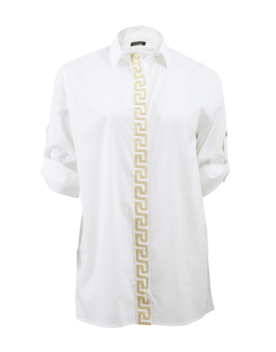 VERSACE-Rolled Sleeve Blouse-