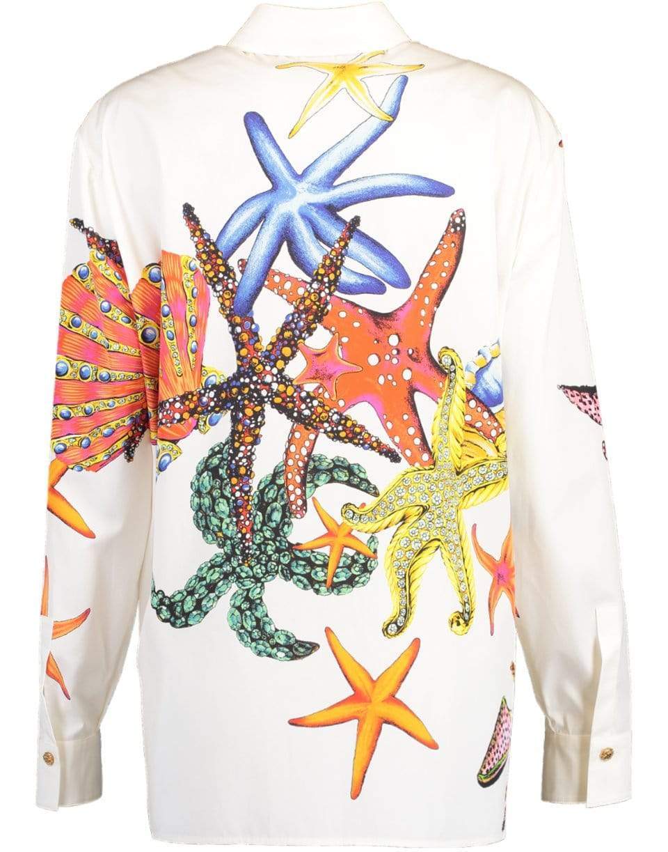 VERSACE-Tresor De La Mer Long Sleeve Blouse-
