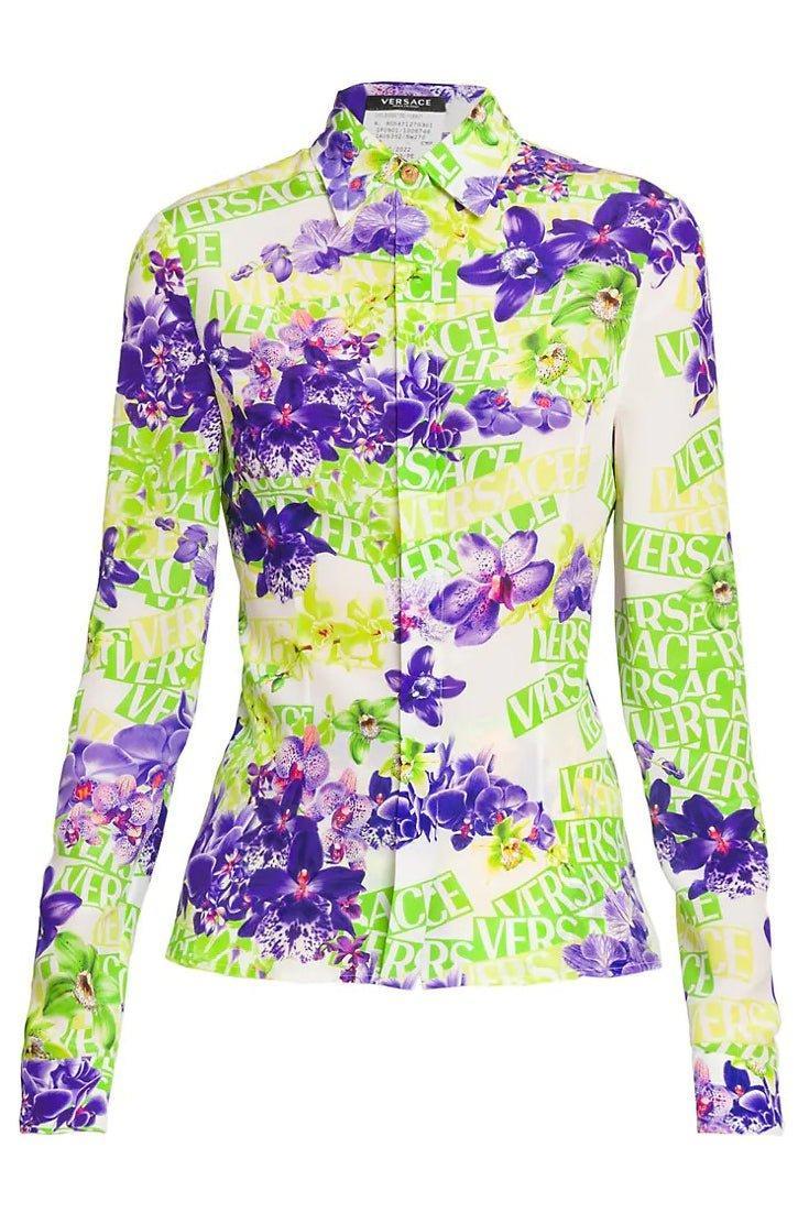 VERSACE-Orchid Blouse-
