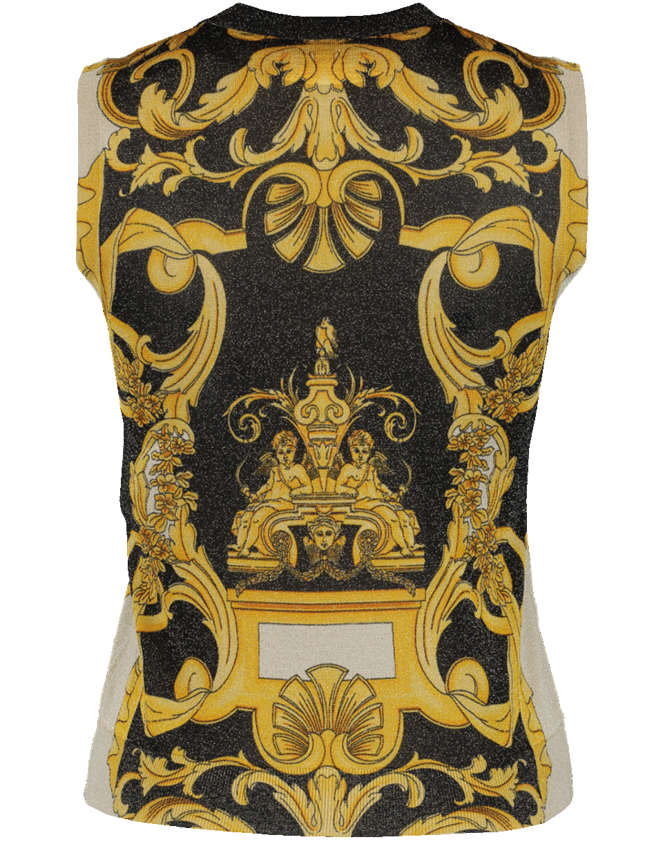 VERSACE-Lurex Knit Top-