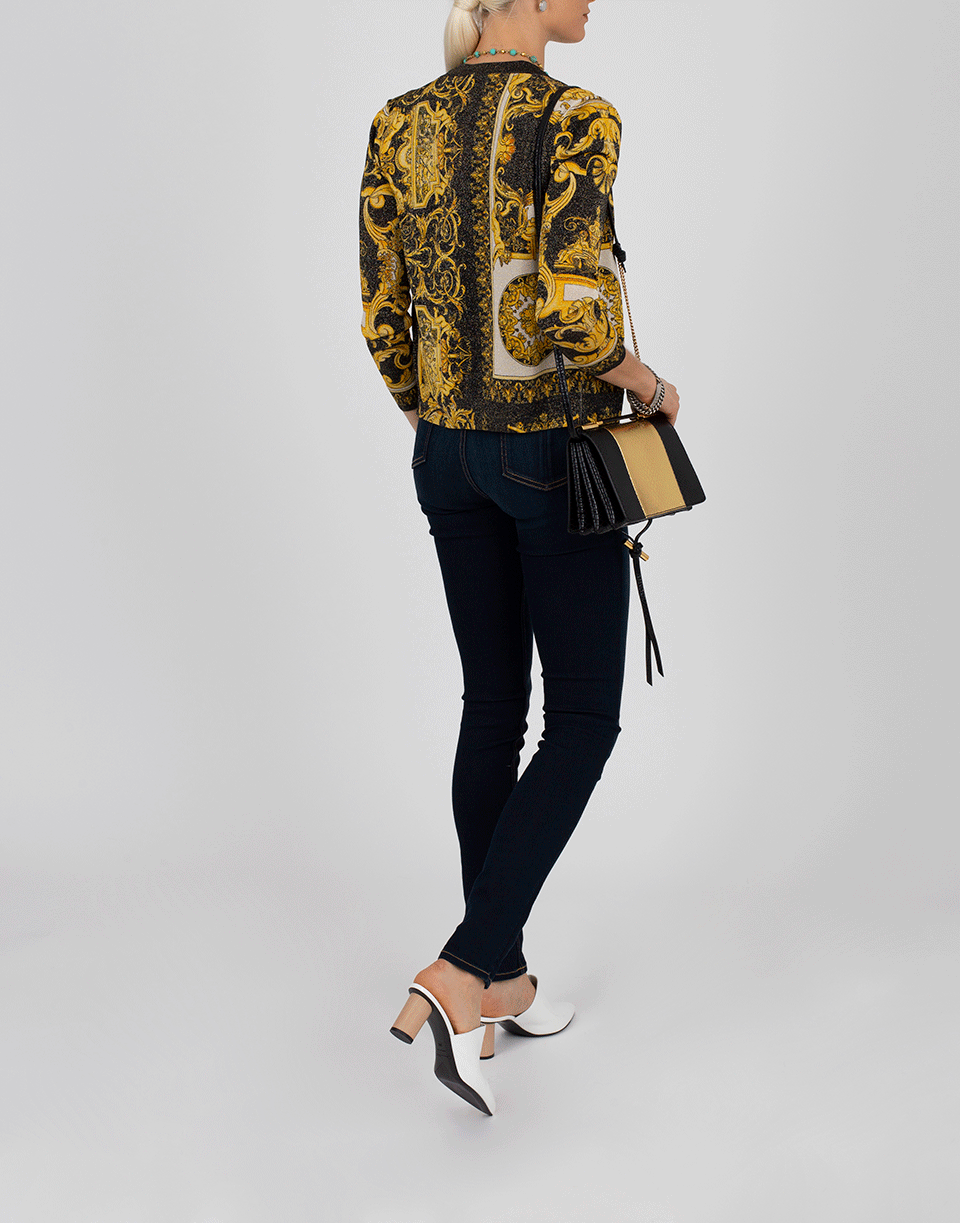 VERSACE-Lurex Knit Top-