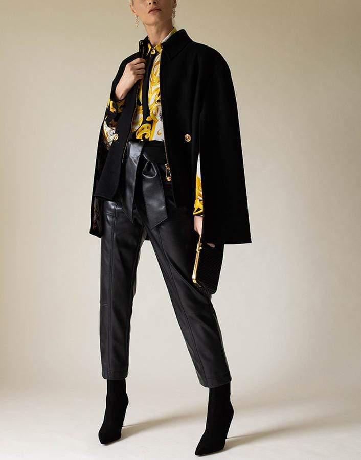VERSACE-Baroque Print Lined Fitted Cape-