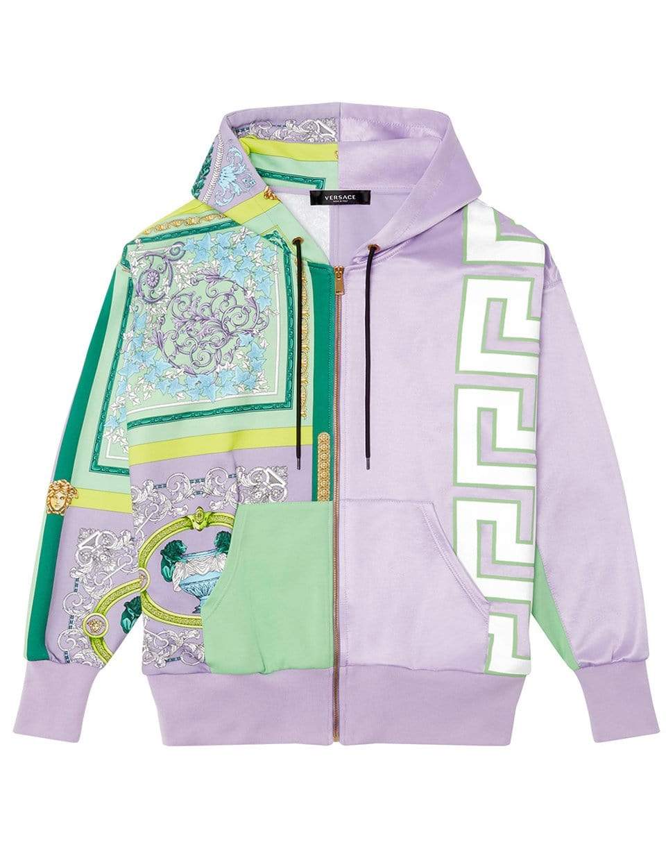 VERSACE-Zip Front Oversized Sweatshirt-