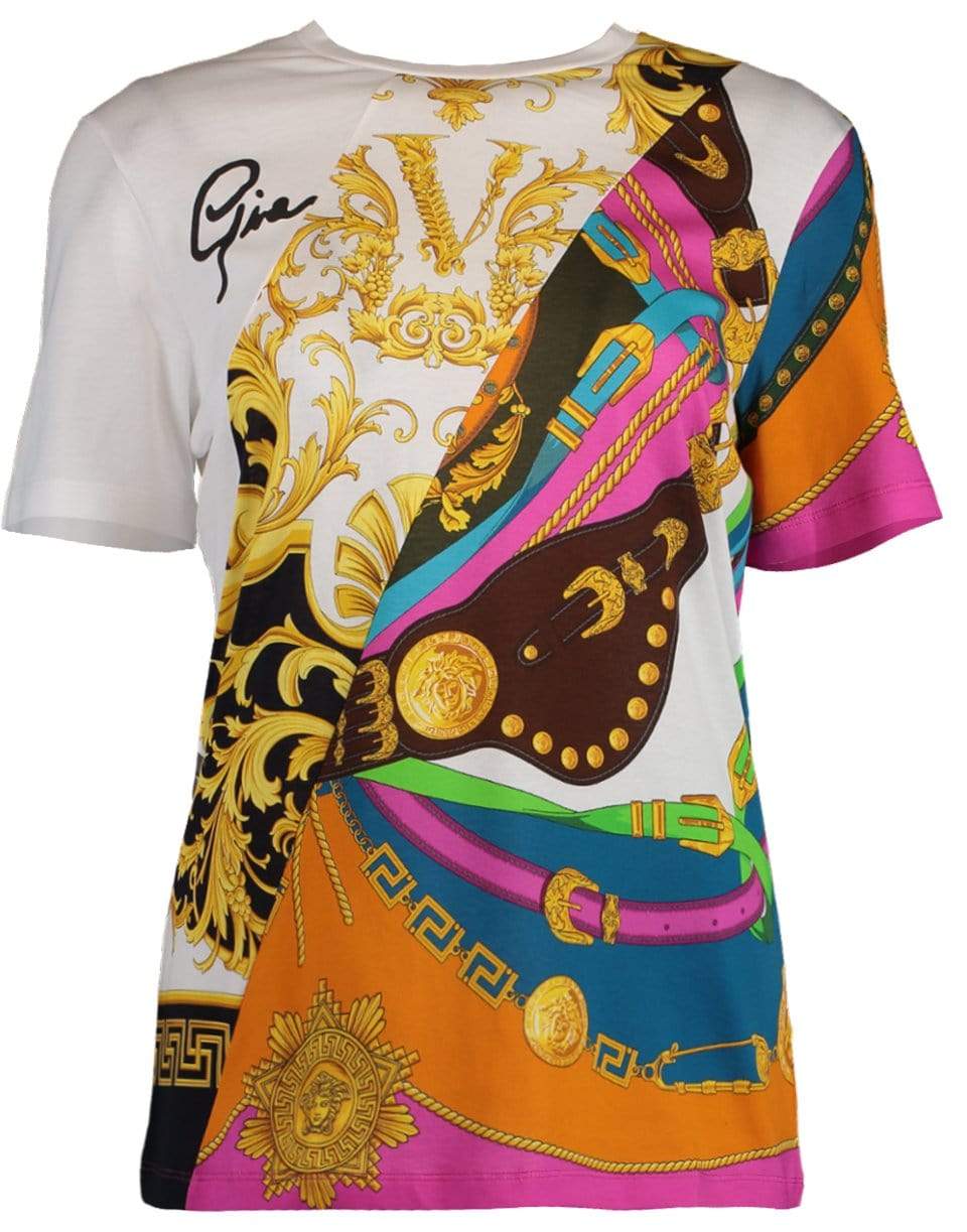 VERSACE-Rodeo Print T-Shirt-