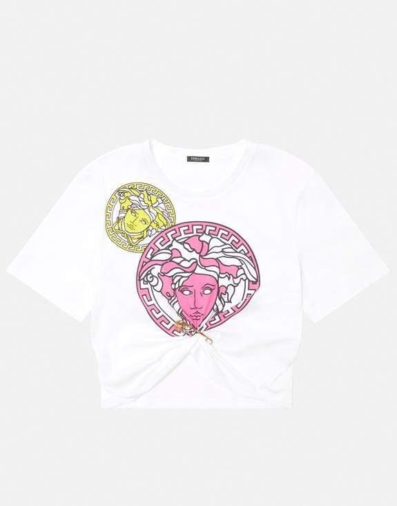 VERSACE-Cropped Medusa T-Shirt-