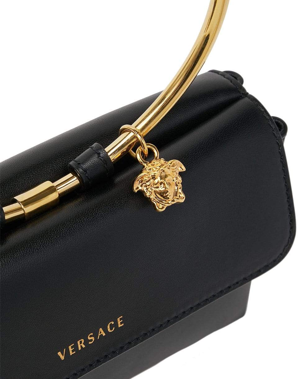 VERSACE-Medusa Ring Evening Bag-NERO/ORO
