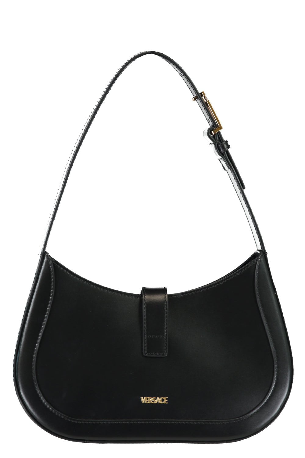 VERSACE-Greca Goddess Small Hobo Bag - Black-BLACK