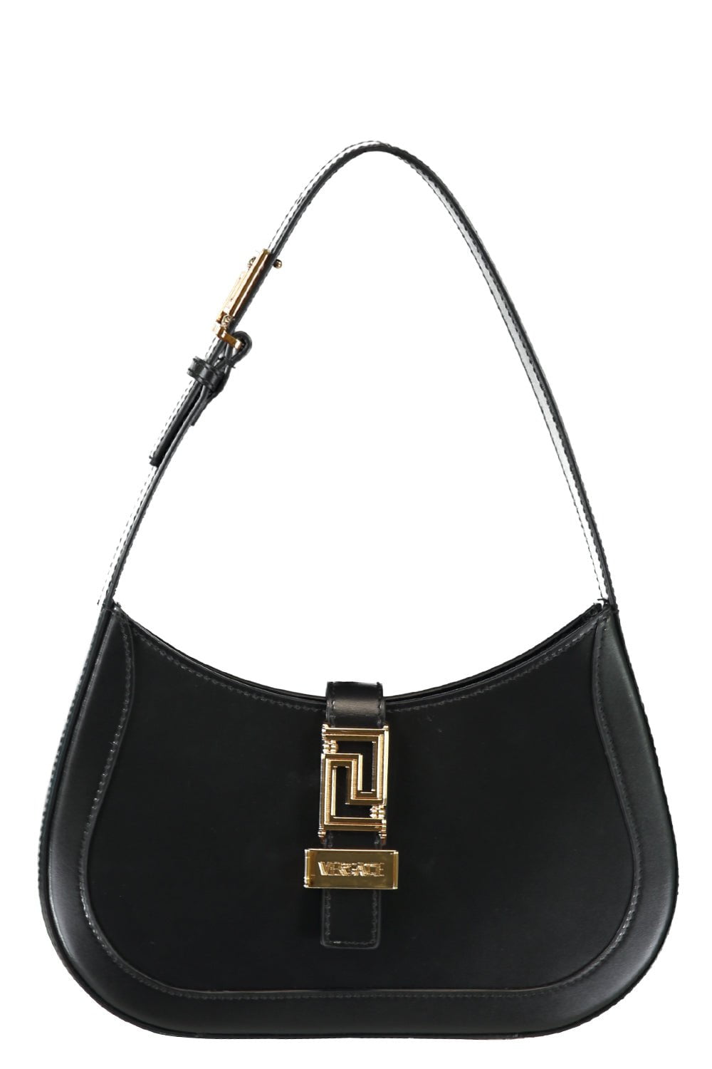 VERSACE-Greca Goddess Small Hobo Bag - Black-BLACK