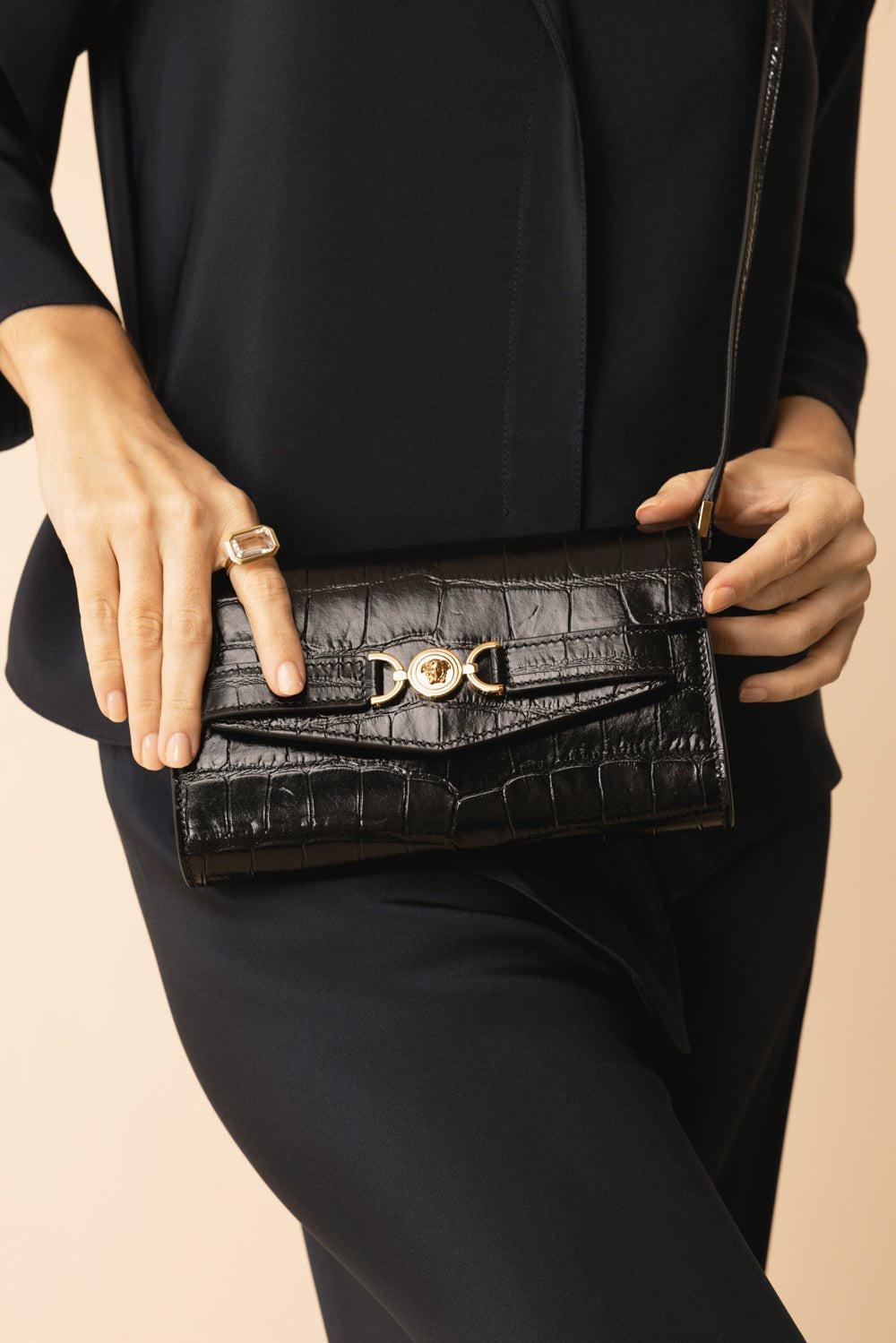 VERSACE-Medusa '95 Crossbody Bag-BLK/GOLD
