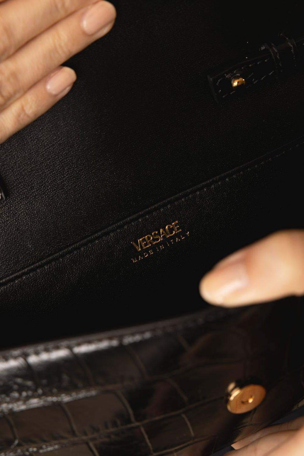 VERSACE-Medusa '95 Crossbody Bag-BLK/GOLD