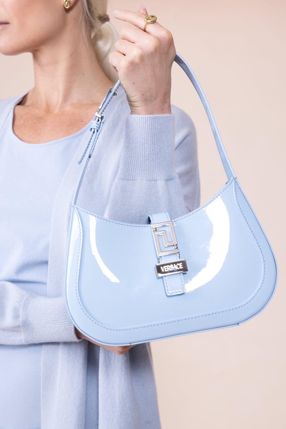 VERSACE-Greca Goddess Small Hobo Bag - Pastel Blue-PSTLBLUP