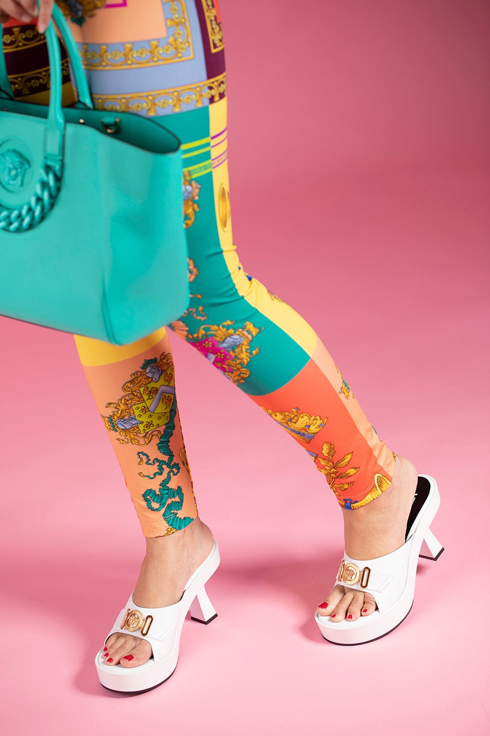 VERSACE-Platform Mule With Medusa Logo-