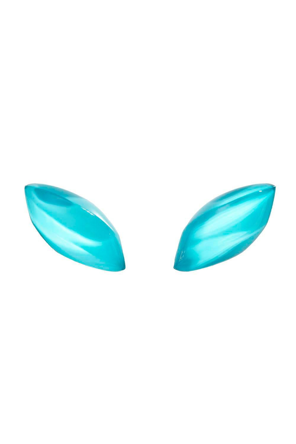 Turquoise Rock Crystal Stud Earrings