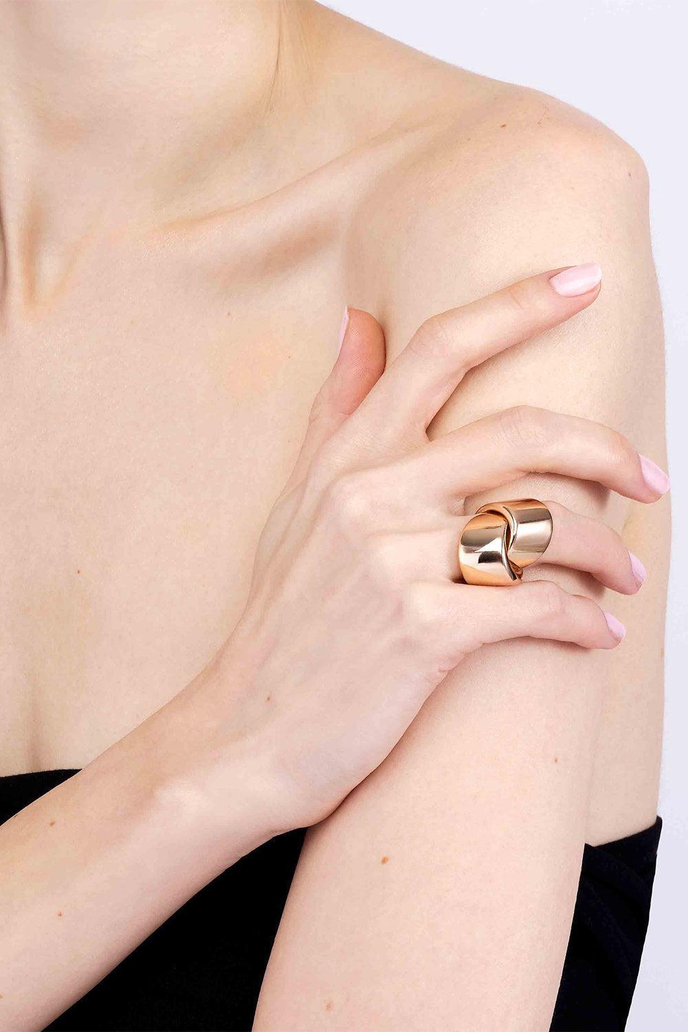 Abbraccio Ring-ROSE GOLD-7.25-JEWELRYFINE JEWELRING-VHERNIER