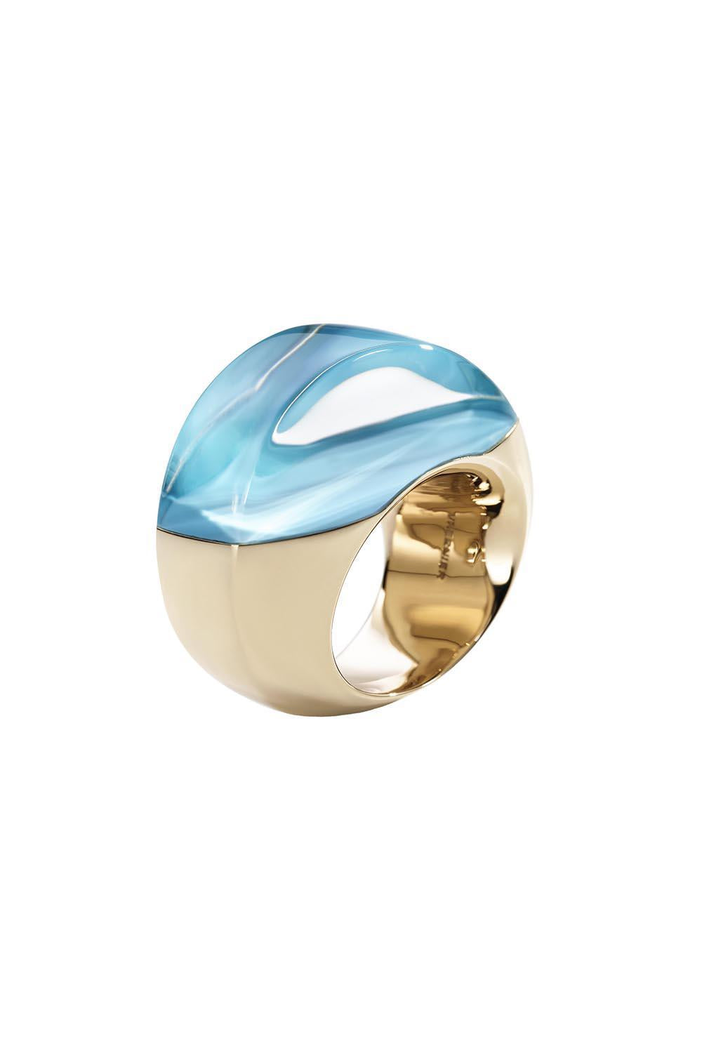 Rock Crystal Turquoise Aladino Ring-ROSE GOLD-7.25-JEWELRYFINE JEWELRING-VHERNIER