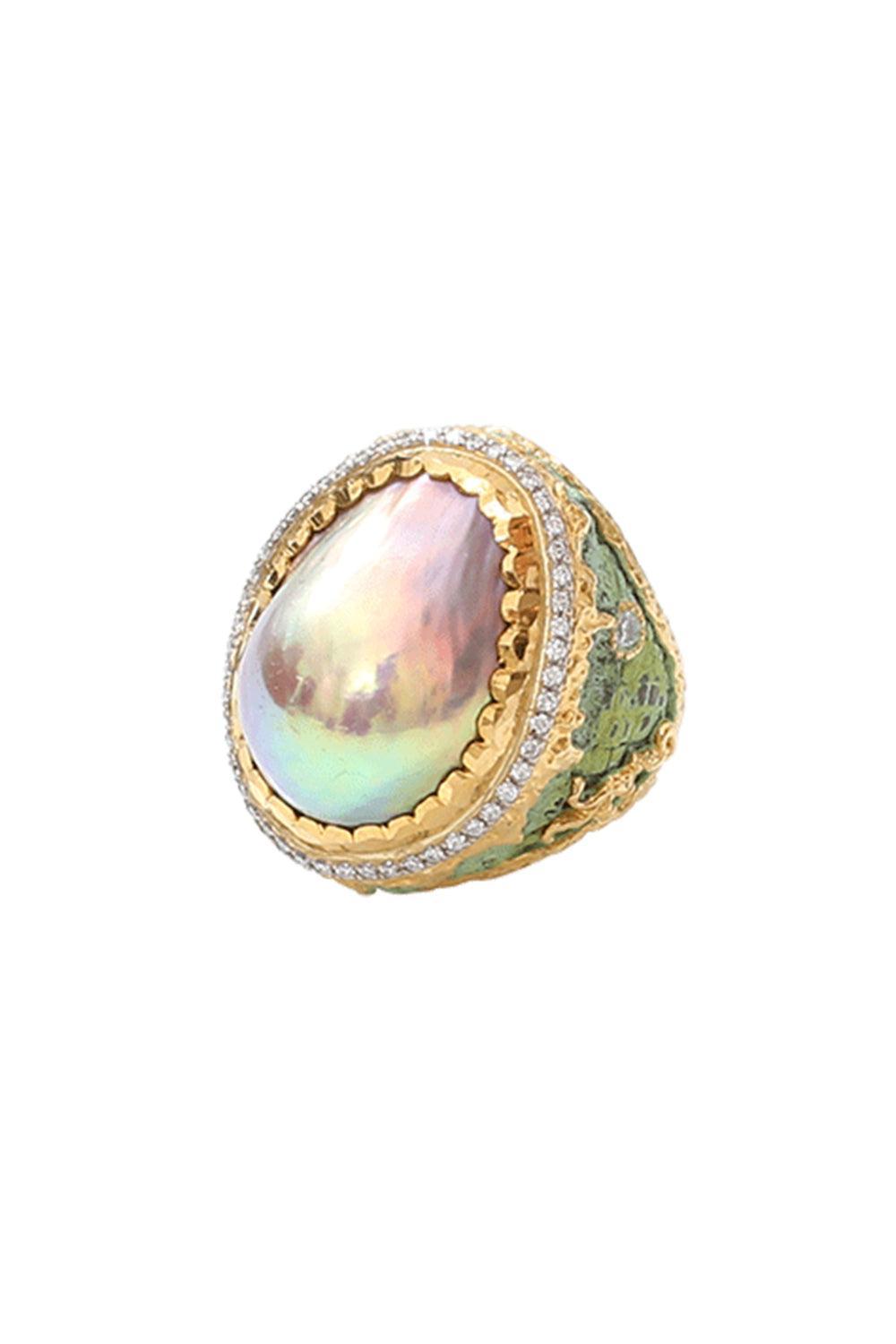 Cherry Blossom Freshwater Pearl Ring-SILVER-6.5-JEWELRYFINE JEWELRING-VICTOR VELYAN