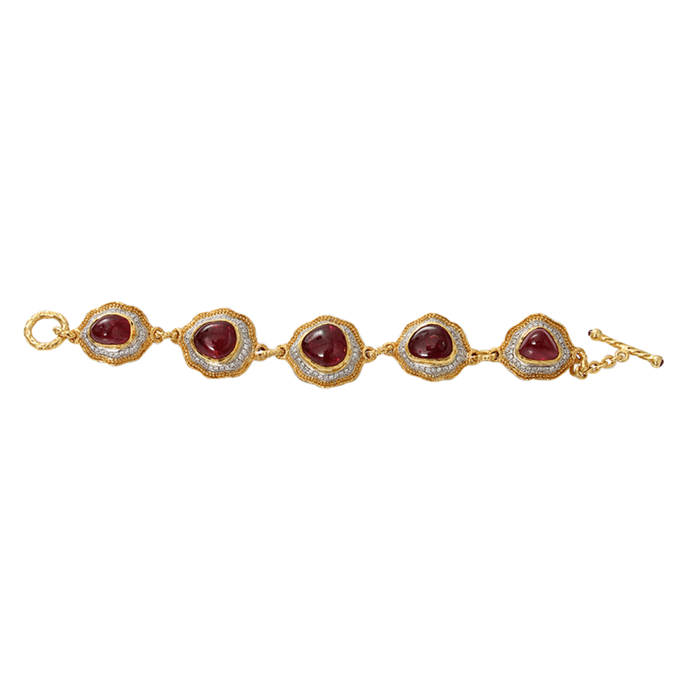 VICTOR VELYAN-Red Spinel Bracelet-YELLOW GOLD