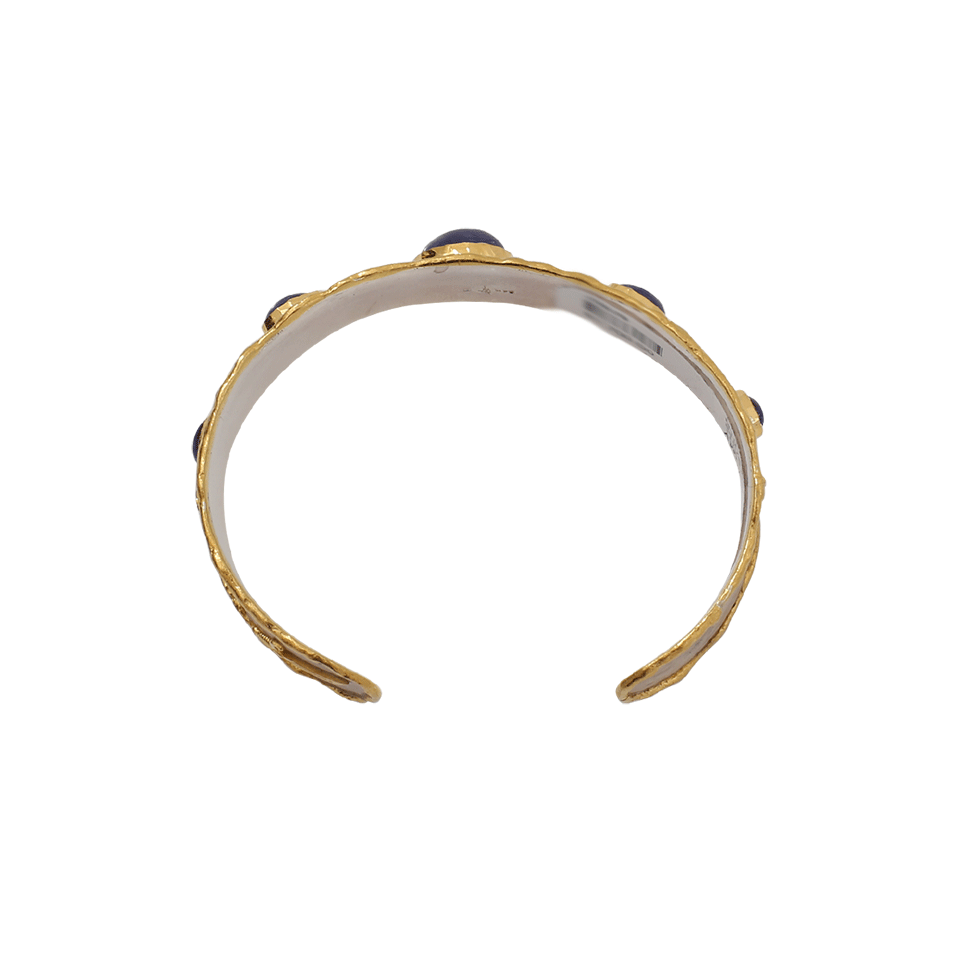 VICTOR VELYAN-Cabochon Tanzanite Cuff-YELLOW GOLD