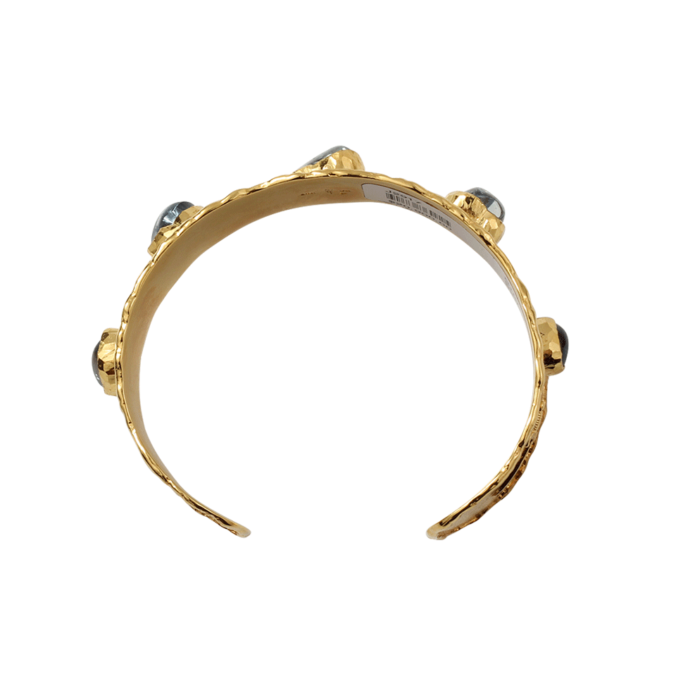 VICTOR VELYAN-Green Sapphire Cuff Bracelet-YELLOW GOLD