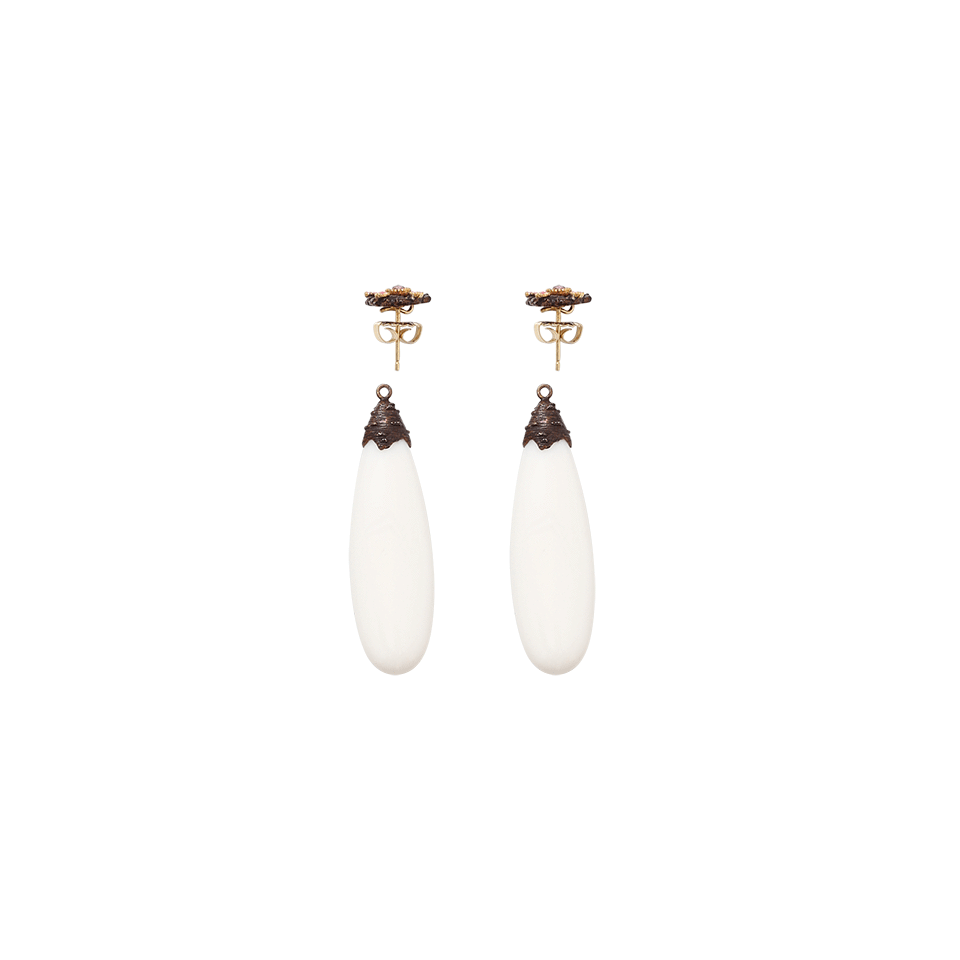 VICTOR VELYAN-Cherry Blossom Earrings-YELLOW GOLD