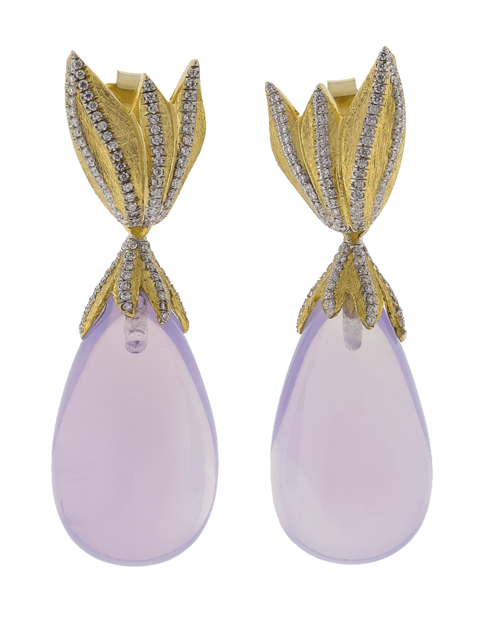 VICTOR VELYAN-Moon Quartz Drop Earrings-YELLOW GOLD