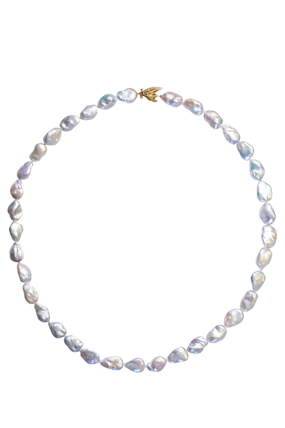 VICTOR VELYAN-Pearl Diamond Necklace-YELLOW GOLD