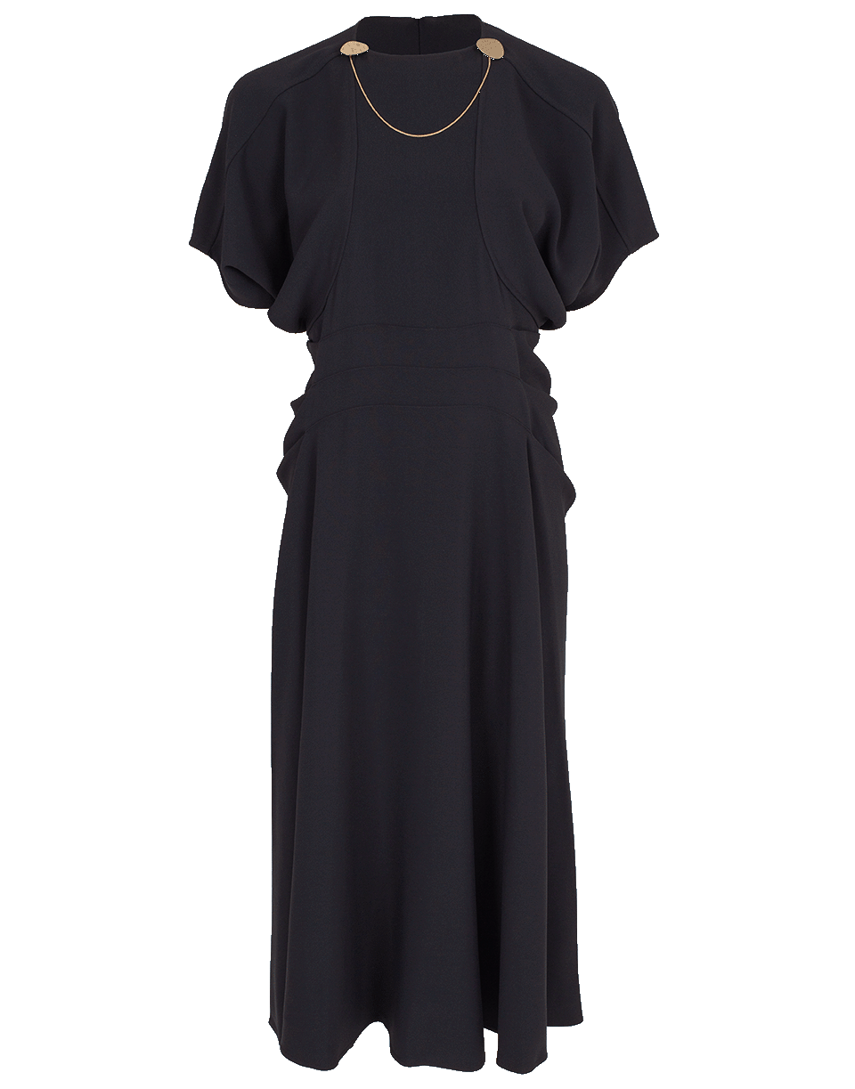 VICTORIA BECKHAM-Batwing Midi Dress-