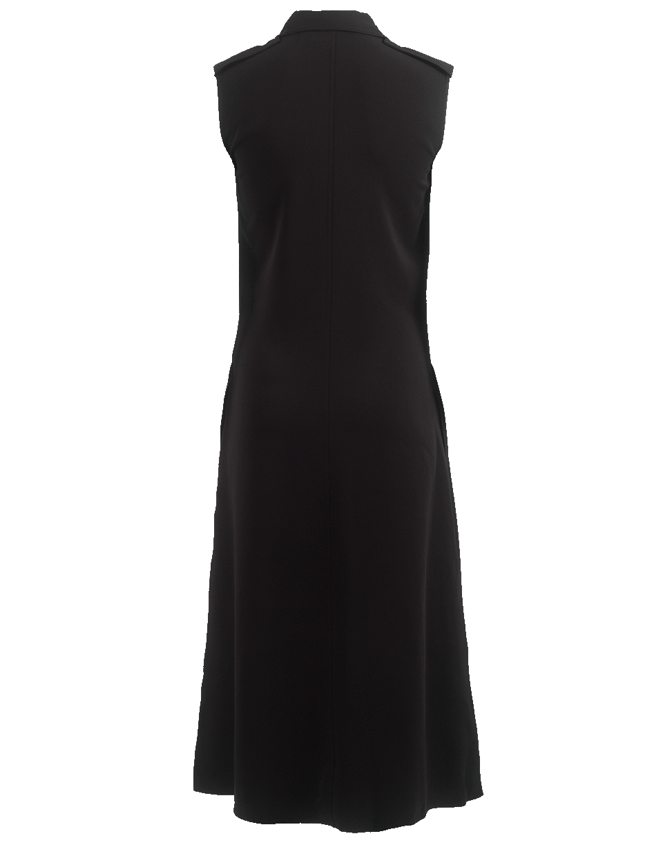 VICTORIA BECKHAM-Sleeveless Belted Midi Dress-