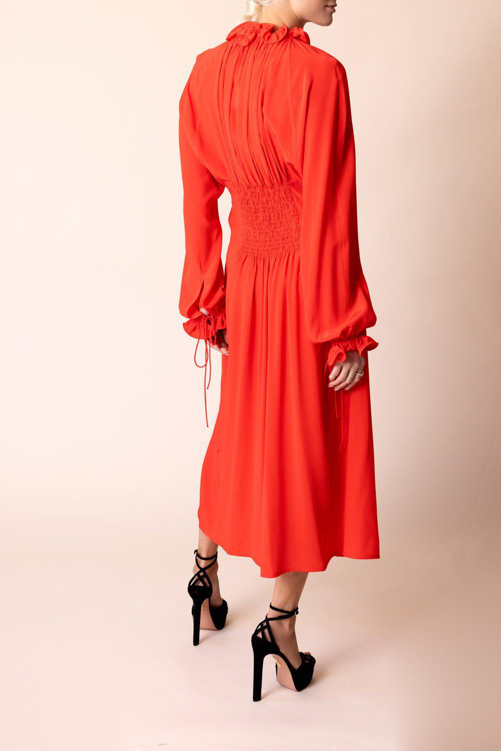 VICTORIA BECKHAM-Pleated Shirtdress-
