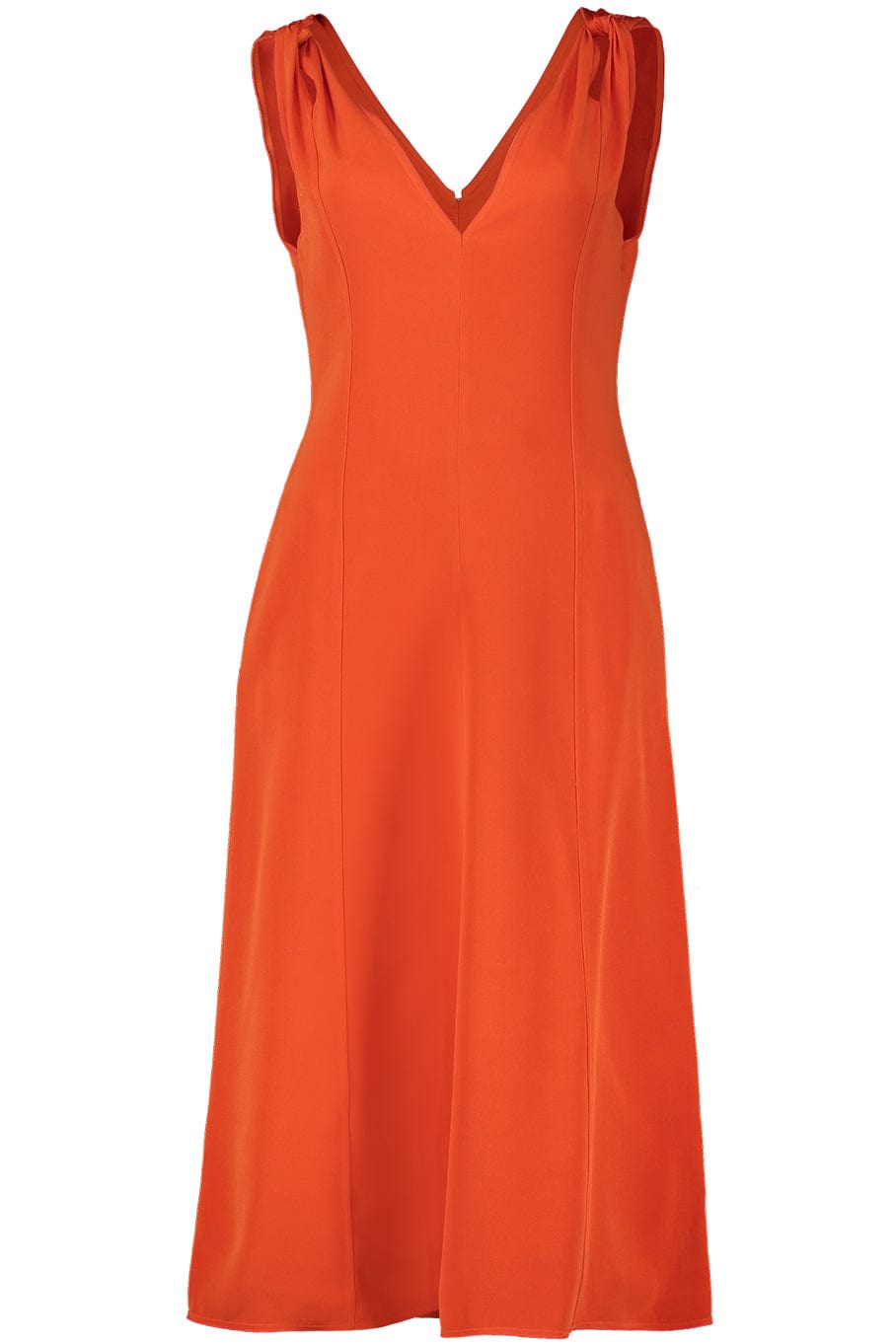 VICTORIA BECKHAM-Twist Shoulder Fit Flare Dress-
